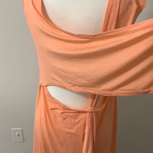 MM6 Asymmetrical Knotted Wrap Shirt Dress - Picture 8 of 12